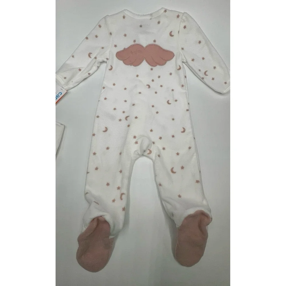 NEW baby girl size 6 months Carter's Mommy's Little Angel sleeper footed onesie.
